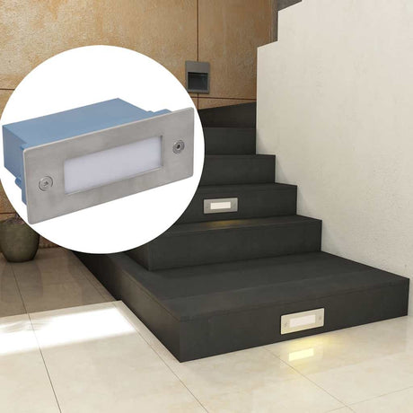 Vidaxx Treppeneinbaustrahler 2 Stk. LED 44x111x56 mm