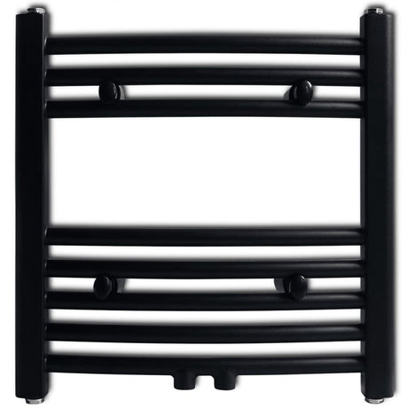Vidaxl Kühlerhandtuchregal 480 x 480 mm schwarz gebogen