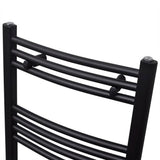 Vidaxl Kühlerhandtuchregal 480 x 480 mm schwarz gebogen