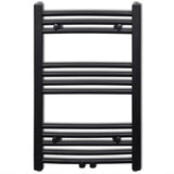 Vidaxl Kühlerhandtuchregal 500x764 mm schwarz gebogen