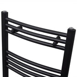 Vidaxl Kühlerhandtuchregal 500x764 mm schwarz gebogen