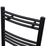 Vidaxl Kühlerhandtuchregal 500x1160 mm schwarz gebogen