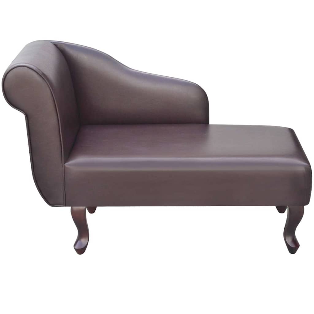 Vidaxl chaise longue kunstleer bruin