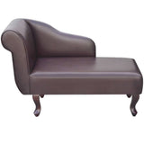Vidaxl chaise longue kunstleer bruin