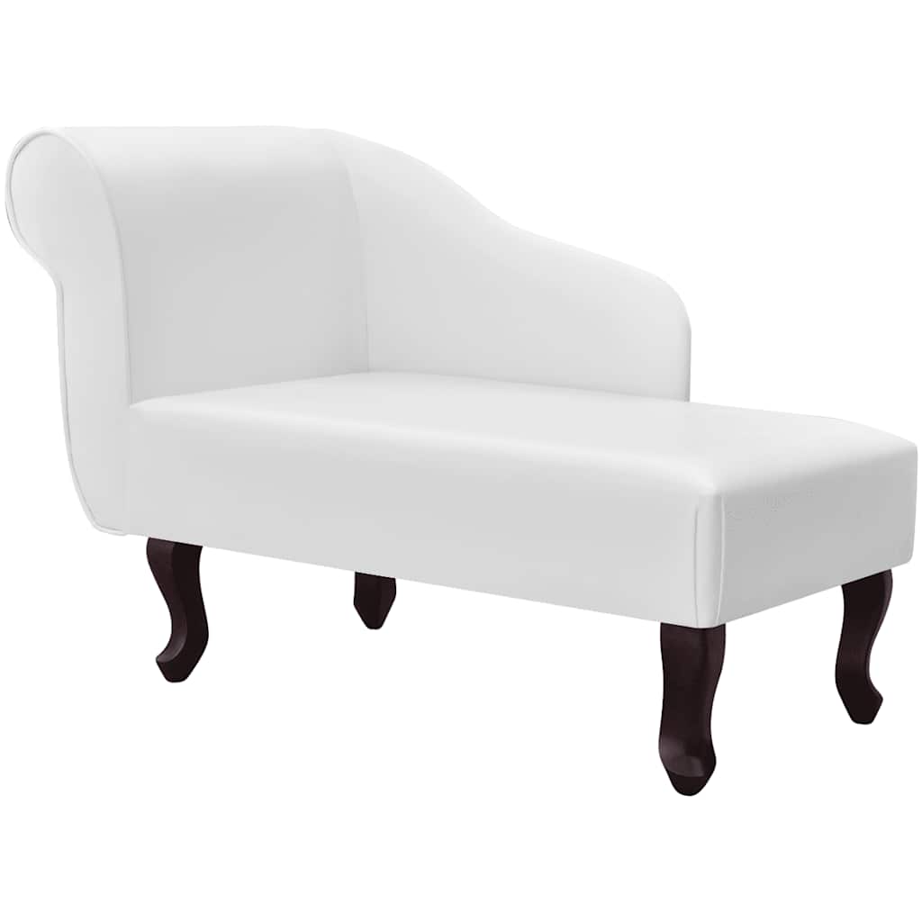 Vidaxl chaise longue kunstleer wit