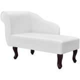 Vidaxl chaise longue kunstleer wit