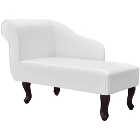 Vidaxl chaise longue kunstleer wit