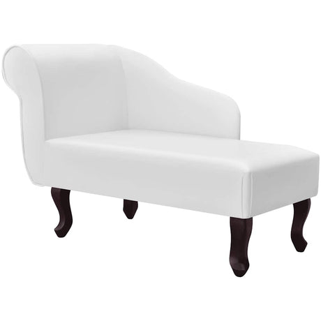 Vidaxl chaise longue kunstleer wit