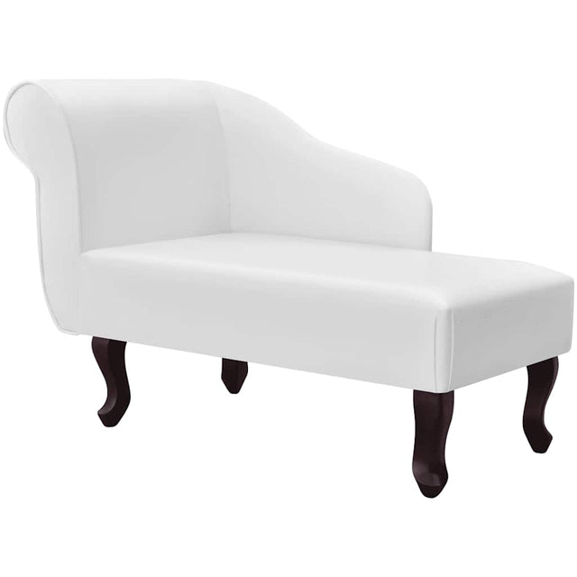 Vidaxl chaise longue kunstleer wit