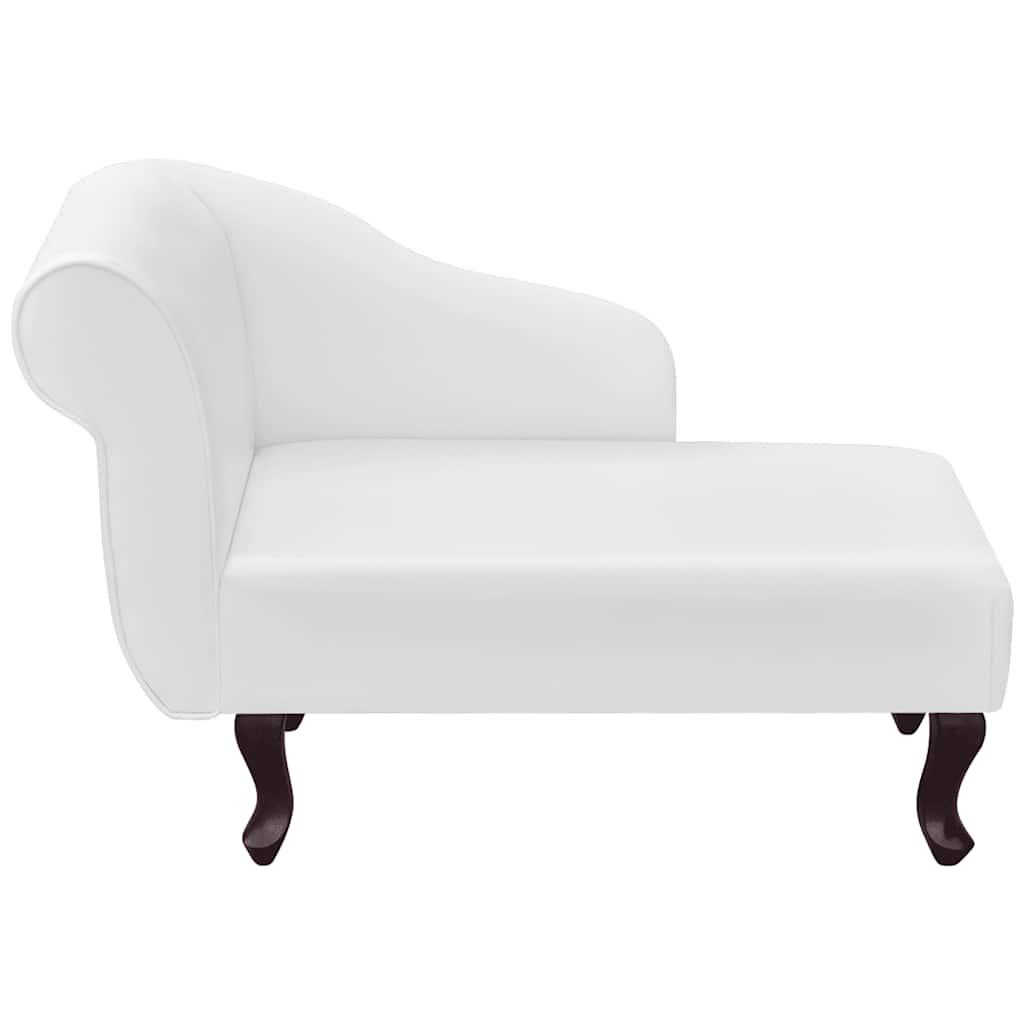 Vidaxl chaise longue kunstleer wit