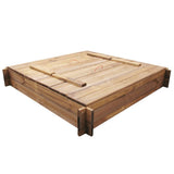 VIDAXL SANDPIT Quadratmotiv impurtiert Holz