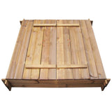 VIDAXL SANDPIT Quadratmotiv impurtiert Holz