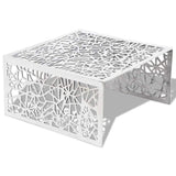Vidaxl salontafel opengewerkt ontwerp aluminium zilverkleurig