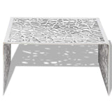 Vidaxl salontafel opengewerkt ontwerp aluminium zilverkleurig