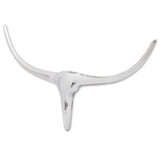 Vidaxl Bulls Kopf für das Wandaluminium 72 cm Silberfarbe