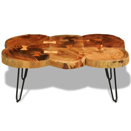 Vidaxl salontafel met 6 boomstammen 35 cm massief acaciahout