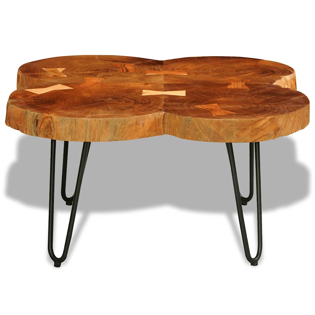 Vidaxl salontafel 4 boomstammen 35 cm massief acaciahout