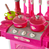 Vidaxl Kinderspielküche mit Lichtern Soundeffekte rosa