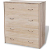 Vidaxl dressoir met 4 lades 60x30,5x71 cm eikenkleur