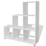 Vidaxl boekenkast presentatiemeubel trapvormig 107 cm wit