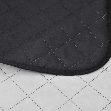 Vidaxl Bedsprey gesteppt doppelt 230x260 cm schwarz weiß
