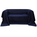VIDAXL Bank Cover Microsuede Navy Blue 140 x 210 cm