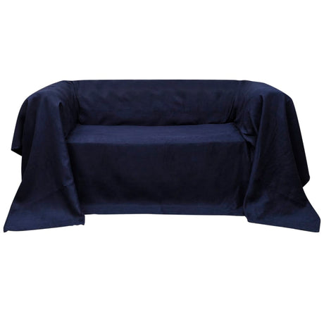 VIDAXL Bank Cover Microsuede Navy Blue 140 x 210 cm