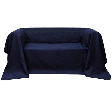 VIDAXL Bank Cover Microsuede Navy Blue 140 x 210 cm