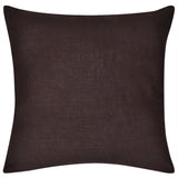 Vidaxl -Kissen bedeckt Baumwolle 50 x 50 cm braun 4 Teile
