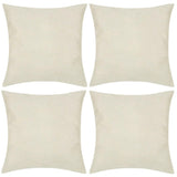 Vidaxl -Kissenabdeckung Leinen -Look 80 x 80 cm Beige 4 Teile