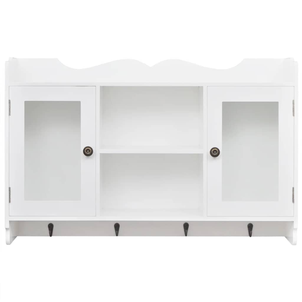 Vidaxl wandschap voor boeken dvd's mdf wit