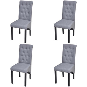 Vidaxl eetkamerstoelen 4 st stof lichtgrijs