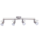 Vidaxl Deckenlampe mit 4 LED -Scheinwerfern Satin Nickel