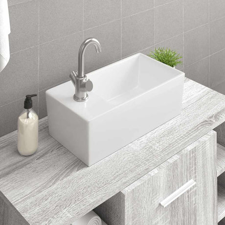 VIDAXL WASHBAIN 48X25X15 CM Keramik Weiß