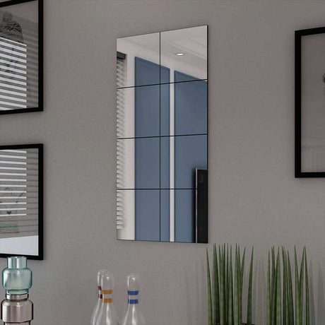 Vidaxl Mirror Tiles Frameless 8 St 20,5 cm Glas