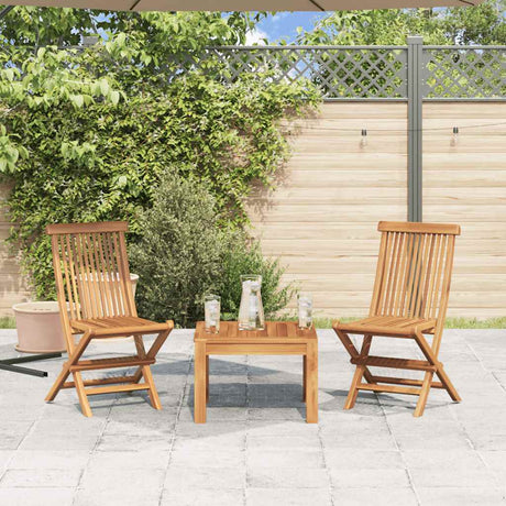 Vidaxl inklapbare stoelen 2 st massief teakhout