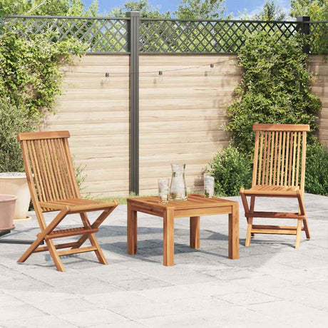 Vidaxl inklapbare stoelen 2 st massief teakhout