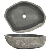 VIDAXL WASHBAIN OVAL (45-53) x (34-41) CM-Flussstein