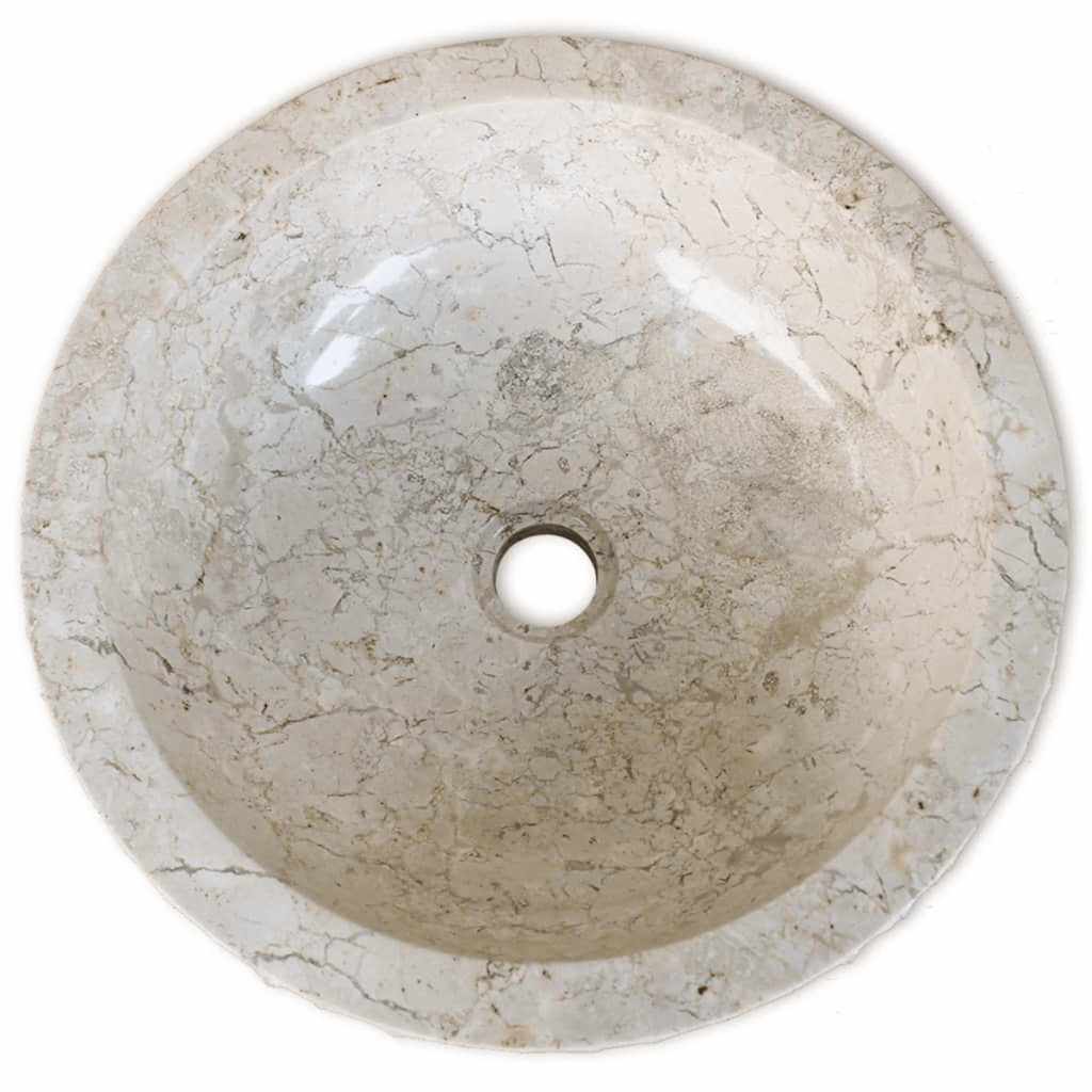Vidaxl Washbeer 40 cm Marmorcreme