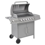 Vidaxl Gasbarbecue 6+1 Kochzone Silber