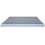 Vidaxl Luifel manuell ausziehbar 500 cm blau und weiß