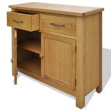 Vidaxl dressoir 90x33,5x83 cm massief eikenhout
