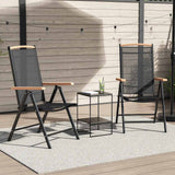 Vidaxl tuinstoelen inklapbaar 2 st aluminium en textileen zwart