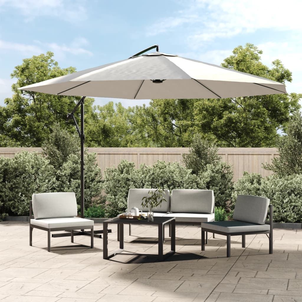 Vidaxl schwimmend Parasol 3,5 m Sandweiß