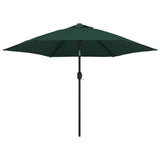 Vidaxl schwimmend Parasol mit LED 3,5 m grün