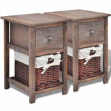 Vidaxl nachtkastjes 2 st hout bruin