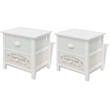 Vidaxl nachtkastjes franse stijl 2 st hout