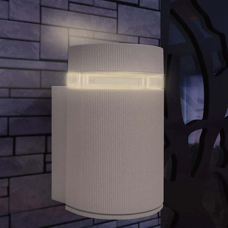 Vidaxl -Wandlampe für Außenhemisphäre grauer Aluminium