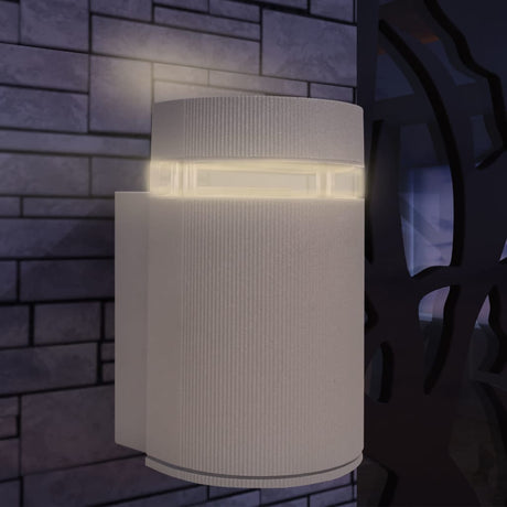 Vidaxl -Wandlampe für Außenhemisphäre grauer Aluminium