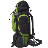 Vidaxl Rucksack Wandern xxl 75 l schwarz und grün